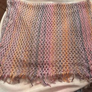 Missoni Multicolor silk and rayon Knit Fringe Scarf